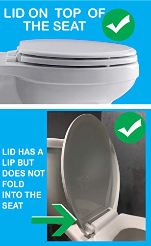DISH NANNY Spandex Toilet Seat Sign Cover - Potty Training Adults | Bathroom Reminder to Put The Toilet seat Down (Light Grey) - Thumbnail 5