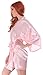 Simplicity Short Kimono Robe Women's Silk Satin Bathrobe Sleepwear