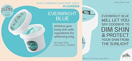 Pasjel Everbright Blue Whitening Body Cream Solution for Bright Skin 100 G. [Free for You Beauty Gift]