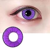 Cosplay Eyes Multi-Color Contact Lenses Cosplay Eyes Cute Colored Charm and Attractive Blends Cosmetic Makeup Eye Shadow (Purple)