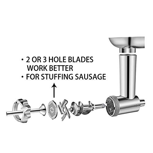 Yesbaby Sausage Stuffer Kit Food Grinder Attachment-Stainless Steel Tubes Funnel Kitchen Tool 2pcs/Set - Thumbnail 5