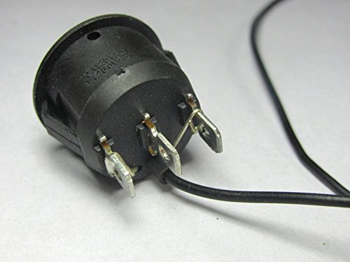 Water Carbon Illuminated Seat Heater Hi/lo/Off Round Rocker Switch Opening Size:19mm 40cm Long Wire with a Negative - Thumbnail 4