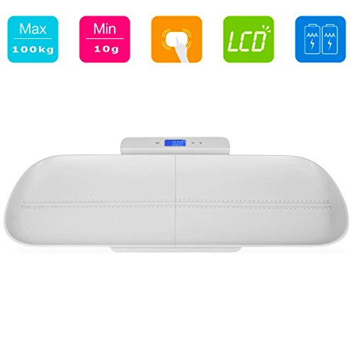 Okela Digital Baby Scale Pet Scale, Multi-Function Digital Scale Measure Baby to Adult / Pet Weight Accurately, 220 Pound (lbs) Capacity with Precision ± 10g, Blue Backlight, Kg/oz/lb Available - Thumbnail 7