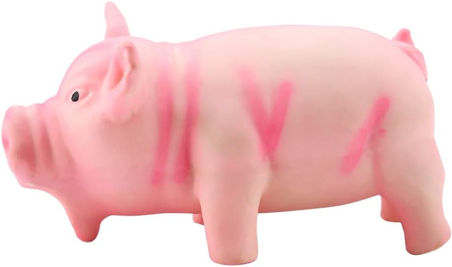 Dog Squeak Toy Cute Pig Grunting Squeak Latex Pet Chew Toys Rubber Training Toy Gift Toy for Puppy Dogs(Pink) - Image 5