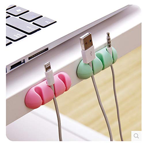 Kuke Cable Organizer,2 PCS Cable Clips Cable Holder Solid Silicone Cartoon Electrical Wire Cable Clamp
