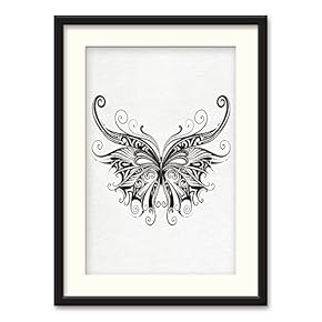 Black Paper Framed Canvas Wall Art for Living Room, Bedroom Black and White Beasts Canvas Prints for Home Decoration Ready to Hanging - 23x31 inches