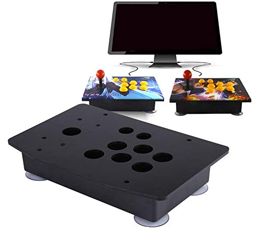 HEEPDD Game Panel Case, Black Acrylic Panel Case Game Replacement Accessories for Supports 8 Buttons and 1 Joystick for ARCADE Gaming Enthusiasts DIY Builders