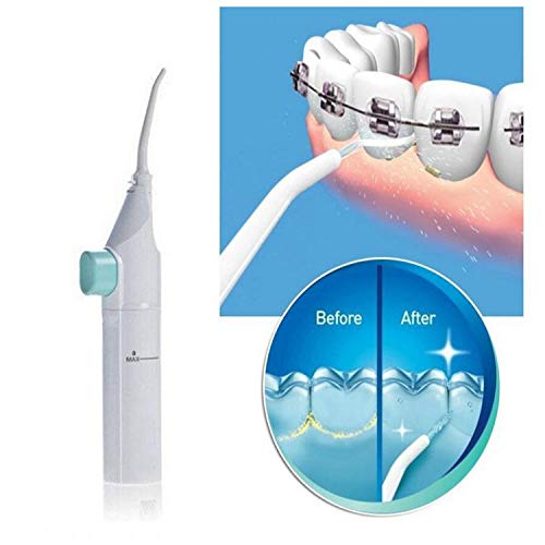 Floss Dental Water Jet Portable Oral Irrigator Water Flosser Tooth Cleaner Home and Travel Use (White)