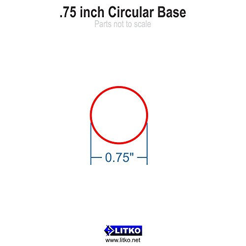 Clear Miniature Bases, Circular .75 Inch, 1.5mm Clear (25)
