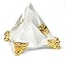 Amlong Crystal 2.3 inch Crystal Pyramid in Pyramid with Gold Stand