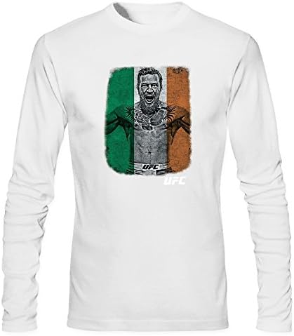 Jiuhe Men's UFC Ultimate Fighting Championship Conor Mcgregor LogoT Shirt white XXL