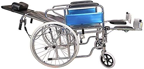 Vissco Rehabilitation Aids Reclining Bed Type Commode Stainless Steel Wheelchair