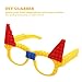 9PCS DIY Building Blocks Glasses Baseplate Brick Themed Birthday Party Favors Gifts Party Supplies Decorations for Building Bricks Kids Boys Girls 3 Years Old Up （Red, Blue, Yellow 3pcs Each）
