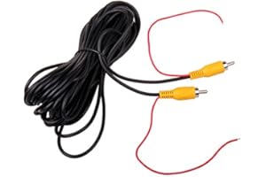 Car RCA Video Audio Extension Cable Cord with Detection Trigger Wire Male to Male Plug for Car Reverse Reversing Rear View Pa