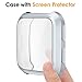 NANW Screen Protector Case Cover Compatible with Fitbit Versa (3-Pack), All-Around Screen Protective Screen Case Bumper Cover Saver Soft TPU Plated Case Compatible with Versa Smartwatch