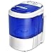 COSTWAY Mini Washing Machine, Portable Washer for Compact Laundry, Small Semi-Automatic Compact Washing Machine with Timer Control Single Translucent Tub 7lbs Capacity(Blue + White) primary