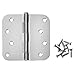 Cosmas Polished Chrome Door Hinge 4" Inch x 4" Inch with 5/8" Inch Radius Corners