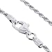 Gem Avenue 925 Sterling Silver Rope Chain Ankle Bracelet with Lobster Clasp (9