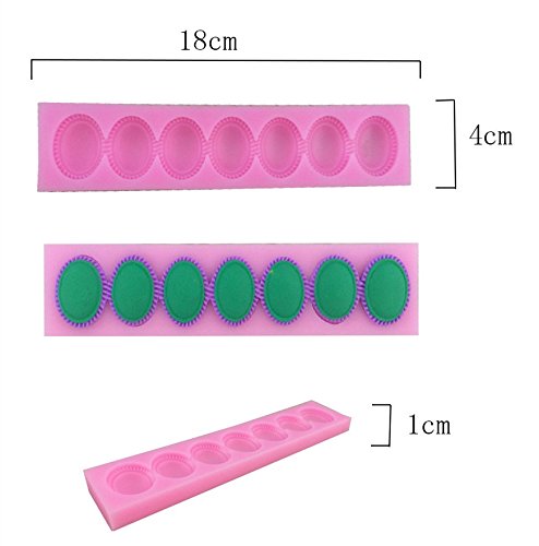 Jewel Fondant Mold,4 Pcs Cake Topper Decoration Tools Chocolate Polymer Clay Candy Gumpaste Sugar Craft Mould