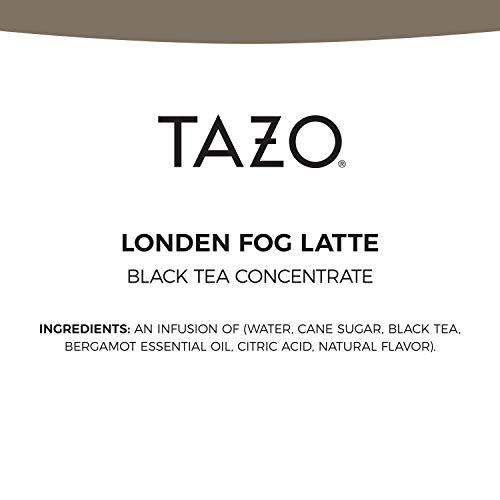 Tazo Tazo Black Tea Concentrate Hot or Iced Tea Beverage London Fog Latte Just 60 Calories Per