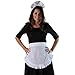 French Maid or Waitress Grayish-white Headband & Apron Costume Accessory Set