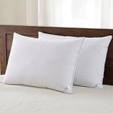 downluxe Set of 2 Hypoallergenic Down Alternative Bed Pillows - Hotel Collection Plush Pillow Firm Density,King Size 20x36