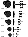 ORAZIO 10 Pairs Stainless Steel Mens Womens Stud Earrings Pierced Tunnel 2 Mixed Colors, 3-7MM