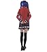 miccostumes Women's Costume Anime Girl's Cosplay Uniform (Small, Red and Black)