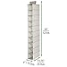 mDesign Set of 2 Hanging Shoe Rack - Wardrobe Storage Solutions - Hanging Shoe Storage with 10 Compartments - Taupe/Natural
