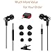 Earbuds with Microphone in Ear Earphones Deep Bass Stereo Headphones Corded Headset with Volume Control and Case Black