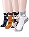 OSABASA Womens Art Patterned Casual Crew Socks 1 or 4 or 5 Pack