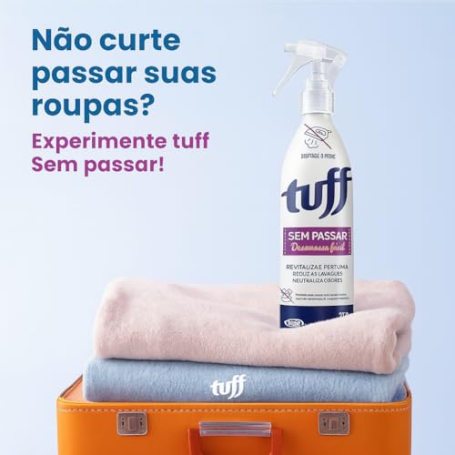 Kit 2 Unidades Tuff Sem Passar – Spray Desamassa Roupas, Perfuma, Neutraliza Odores e Revitaliza Tecidos – 350ml