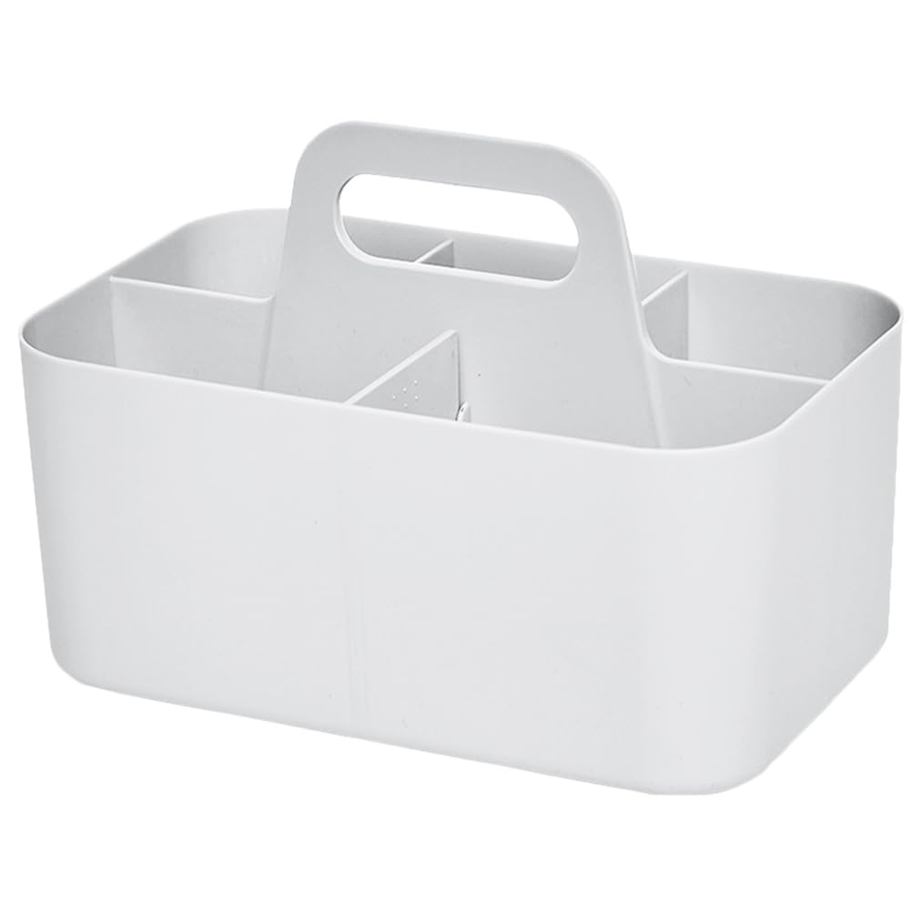 CAXUSD Portable Divided Storage Multi-Grid Basket, Plastic Compartmented Storage Box for Kindergarten Painting Tool Basket Brush Holder Organizing