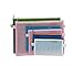 Kinhshion Mesh Zipper Pouch Cosmetic Bags Travel Storage Bags,6 PCS 3 Sizes, Zipper Bags Clear Zipper Pouch Small Organizer bag Zipper Folder Bag 2 Colours
