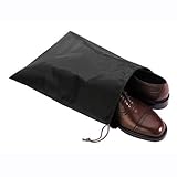 FashionBoutique waterproof Nylon shoe bags- Set of 4 high quality travel friends (Black)