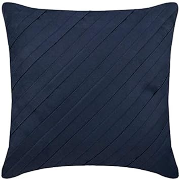 Amazon Com Handmade Navy Blue Accent Pillows Textured Pintucks