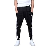 Mooncolour Men's Casual Slim Fit Jogging Harem Pants (Black  M) Black Medium