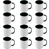 12pcs 11oz Sublimation Coffee Mugs Blanks,Two Tone