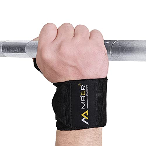WEIGHTLIFTING WRIST WRAPS With 18" True Length With Thumb Loop