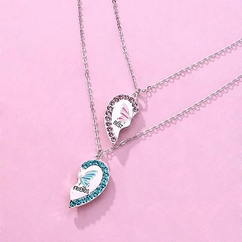 LEXICANMHS Sister Necklaces for 2 Girls - Friendship Necklaces for 2 Girls - Best Friend Necklaces for 2 Girls - Matching Necklace for Best Friends - Big Sister Little Sister Necklace
