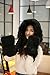 Julvie Women Girl Faux Fur Soft Winter Warm Hoodie Hat with Attached Scarf and Mittens