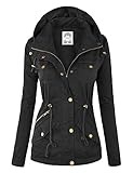 MBJ WJC643 Womens Pop of Color Parka Jacket M BLACK