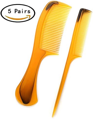 Good Flexibility Rat Tail Fine-tooth Comb,Anti-static Detangling Comb, Styling Essentials Round (COMB-5 pair)