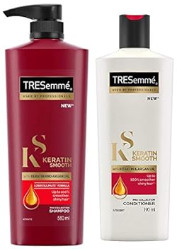 TRESemme Keratin Smooth Shampoo, 580ml & TRESemme Keratin Smooth Conditioner, 190ml