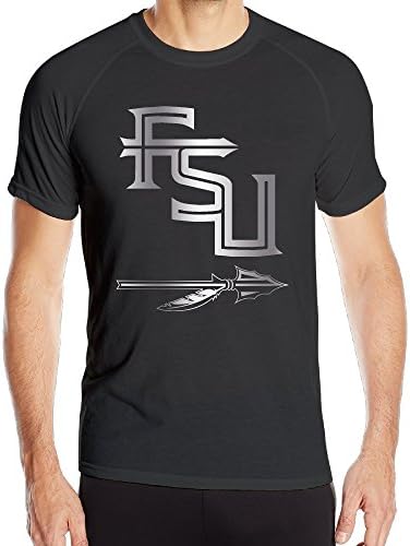 Men Florida State Seminoles Platinum Logo Athletic Quick Dry T-shirt Black