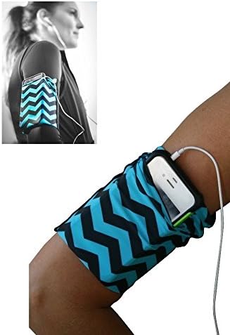 Blue Chevron Cell Phone Armband