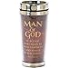 Dicksons Man of God Woodgrain Insulated 16 Oz. Stainless Steel Travel Mug with Lid