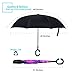 ZOMAKE Inverted Umbrella, Double Layer Reverse Umbrella Large Upside Down Umbrella with UV Protection, Windproof Inside Out Umbrella for Women with C-Shaped Handle