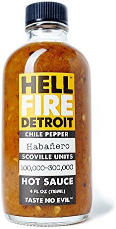 Hell Fire Detroit Chile Pepper Premium Hot Sauce (Habanero)