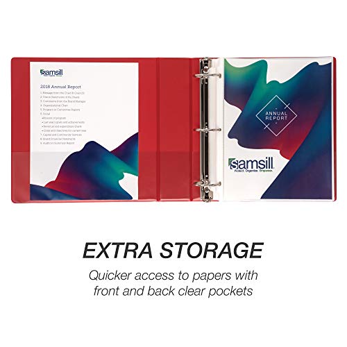 Samsill Economy 3 Ring Binder Organizer, 2 Inch Round Ring Binder